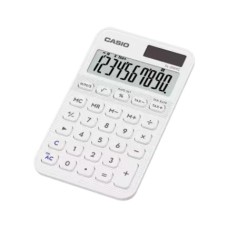 Calculadora Casio De Bolsillo SL-310YC-WE Color Blanca De 10 Dígitos Pantalla Extragrande Solar Y Batería
