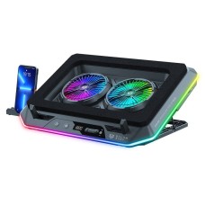 Base Enfriadora para Laptop Eolox Pressure Pro EF800 / Laptops Hasta 17 pulgadas/ 2 piezas ventiladores 1600 a 1800 RPM + 200 CFM / 7 Niveles de Altura - Base Enfriadora para Laptop Eolox Pressure Pro EF800 / Laptops Hasta 17 pulgadas/ 2 piezas ventiladores 1600 a 1800 RPM + 200 CFM / 7 Niveles de Altura -