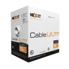 Bobina de Cable Cat.5E UTP - revestimiento tipo CMX, 102M,   100  Cobre 25 AWG Interior, Gris