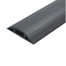 Canaleta flexible negra de PVC auto extinguible, para instalaciones elctricas en piso  zclo  (Rollo de 25mts.) (9300-05040)