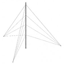 Kit de Torre Arriostrada de Piso de 24 m Altura con Tramo STZ45 Galvanizado Electrolítico (No incluye retenida).