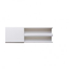 Canaleta blanca dos vas, de PVC auto extinguible,  48 x 16 x tramo 2.5m (6101-01250)