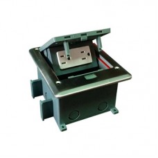 Caja de piso con contacto elctrico (Duplex), resistente al agua, IP66 (Con tapa cerrada) (11000-53201)